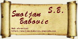 Smoljan Babović vizit kartica